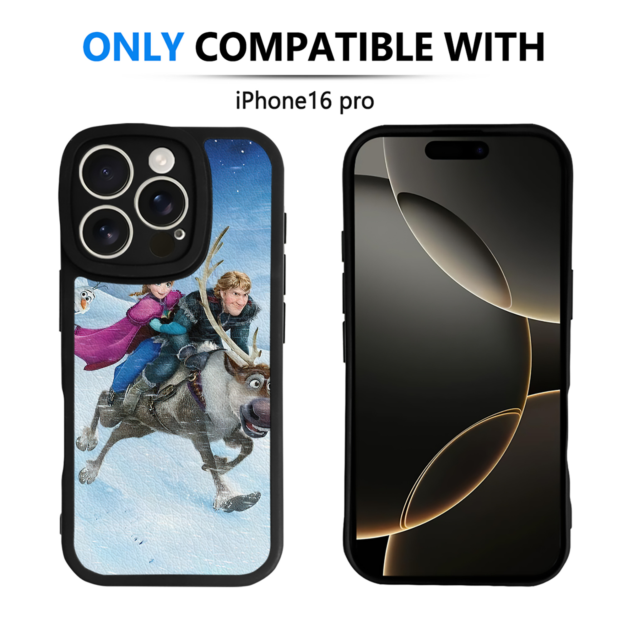 （画像用） アナと雪の女王 アンナ エルサ Frozen Anna Elsa 【iPhone 16シリーズ対応】シリコンスマホケース（レザー調） 材質：シリコン